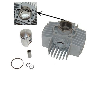 cilinder 50cc DMP 6 poorts alu. Maxi